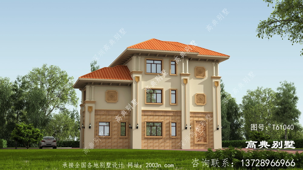 经典复式三层欧式风格别墅住宅设计图