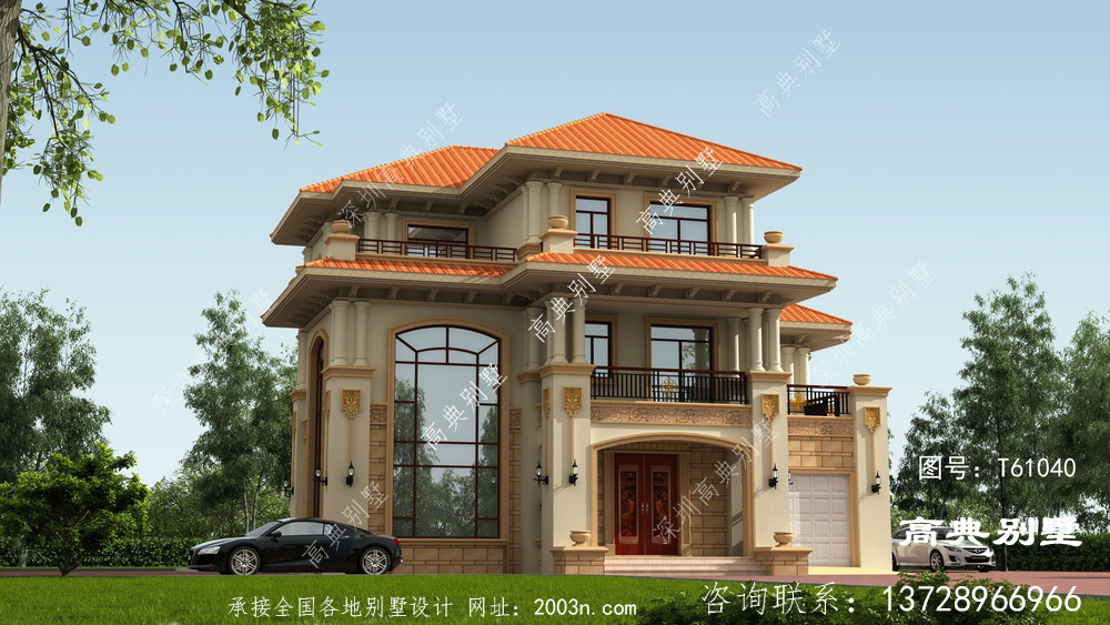 经典复式三层欧式风格别墅住宅设计图