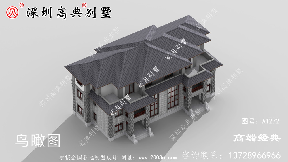 经济实用的三层新中式别墅，简约实用，越看越有味道，全家人都喜欢
