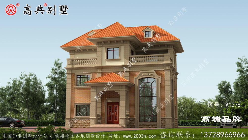 欧式三层小别墅设计图，想在农村建房的朋友有福了！